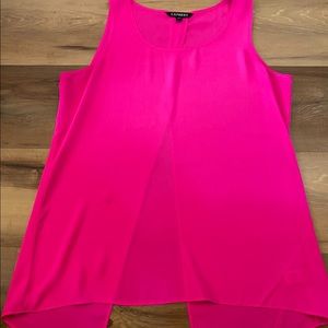 🤩TWO split back tanks! Hot pink and black!